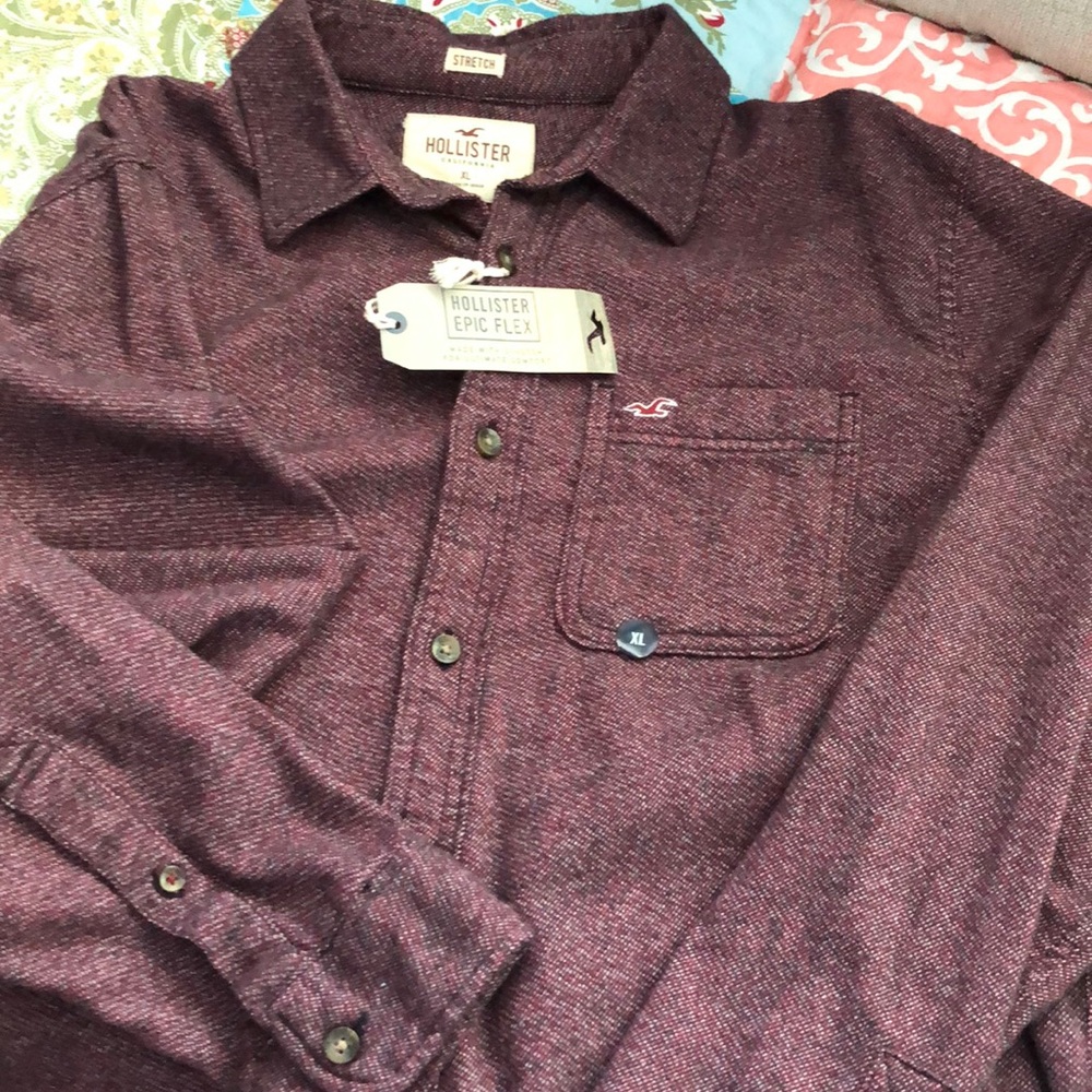 Hollister Epic Flex LS men’s button down shirt New